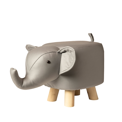 Elefant skammel grå 50x25x30 cm