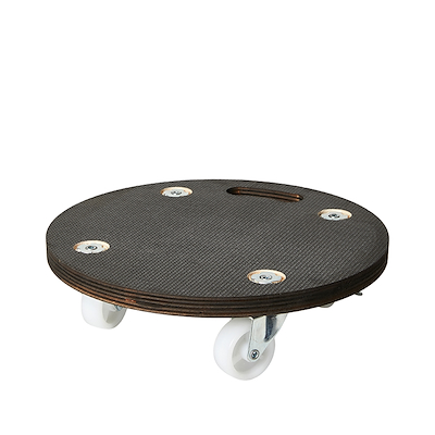 Planterullevogn finér sort Ø30 cm