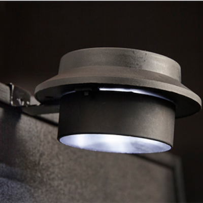 Solcellelampe til tagrende 2 stk. sort 17x12x6 cm