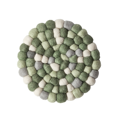 Bordskåner uld grøn Ø20 cm
