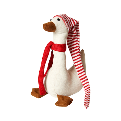 Juleand med rød nissehue H50 cm