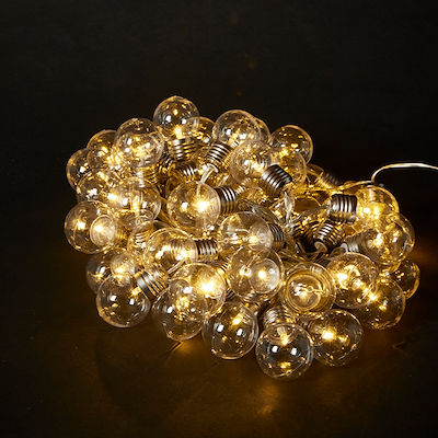 Lyskæde gennemsigtig 17,25 meter 50 stk. pærer