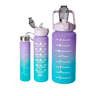 Drikkedunksæt aqua/lilla 3 stk.