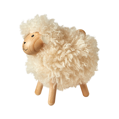 Får langhåret hvid 16 cm
