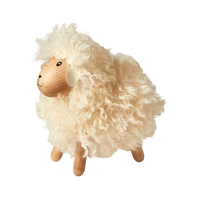 Får langhåret hvid 14 cm