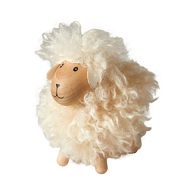 Får langhåret hvid 12 cm