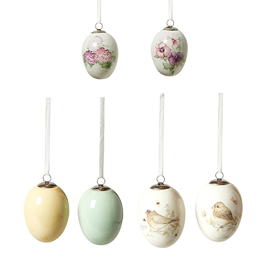 Dekorations æg 6 forskellige farver - leveres assorteret