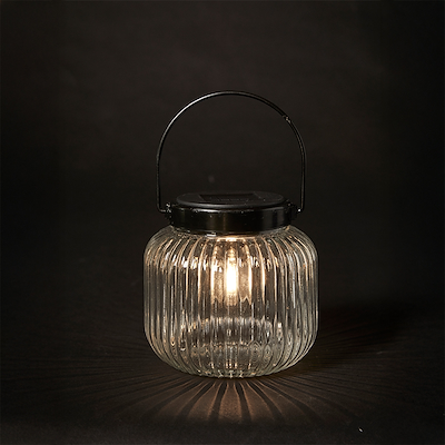 Solcelle lanterne glas