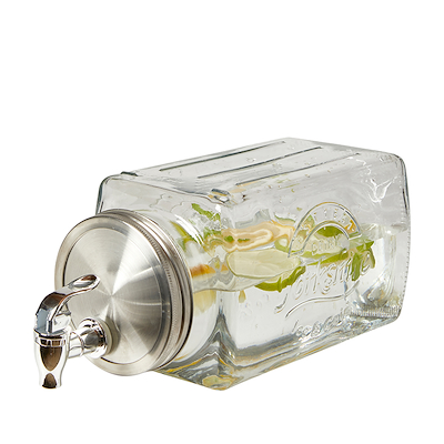 Saftdispenser til køleskab glas 3 liter