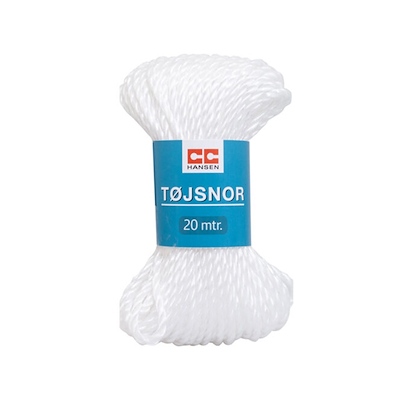Tøjsnor hvid 20 m