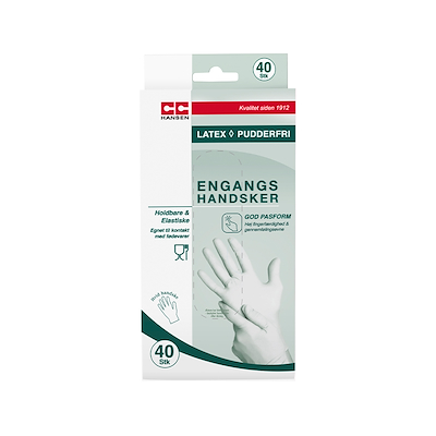 Engangshandsker hvid 40 stk