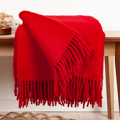 Arctic uldplaid rød 130x200 cm