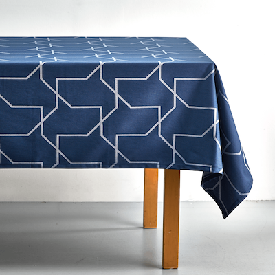Nordisk Tekstil Metric Damask dug indigo 140x220 cm
