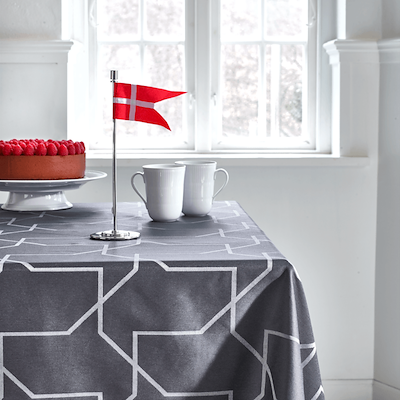 Nordisk Tekstil damask dug metric 140x220 cm grå