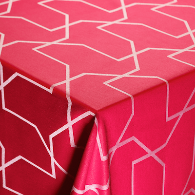 Nordisk Tekstil Metric Damask dug rød 140x220 cm