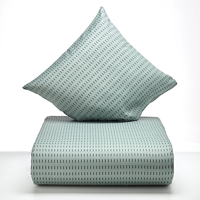 Nordisk Tekstil Lines sengesæt grøn 140x220 cm