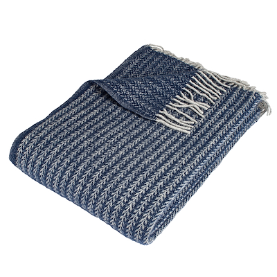 Nordisk Tekstil Odin plaid uld blå 130x200 cm