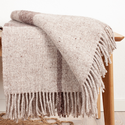 Nordisk Tekstil Toke plaid uld smoke 130x200 cm