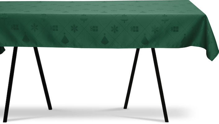 Nordisk Tekstil  Julefred dug grøn 140x320 cm