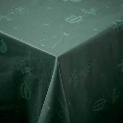 Nordisk Tekstil Juletid damask dug grøn 140x270 cm