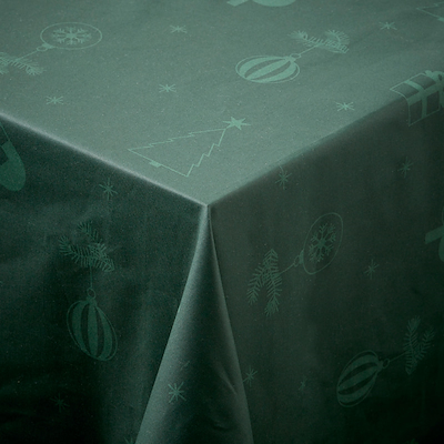 Nordisk Tekstil Juletid damask dug grøn 140x320 cm