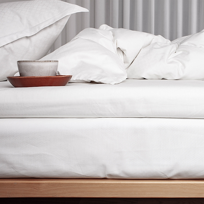 Night & Day Percale kuvertlagen hvid 90x200 xm