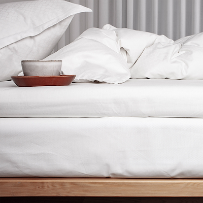 Night & Day Percale kuvertlagen hvid 140x200 cm