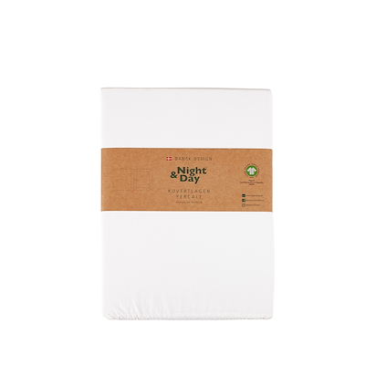 Night & Day Percale kuvertlagen hvid 180x200 cm