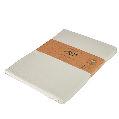 Night & Day Percale kuvertlagen sand 90x200 cm