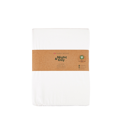Night & Day Percale flad lagen hvid 240x260 cm