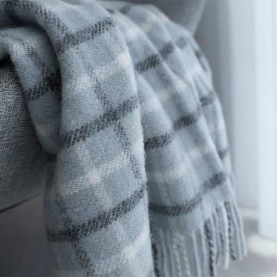 Arctic Axel uldplaid sand 130x200 cm