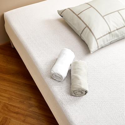 Nordisk Tekstil jersey boxlagen hvid 90x200x30 cm