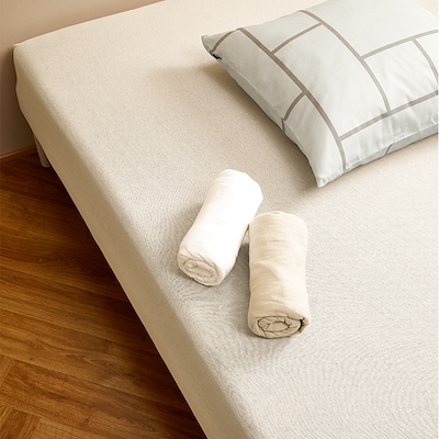 Nordisk Tekstil jersey boxlagen sand 90x200x30 cm