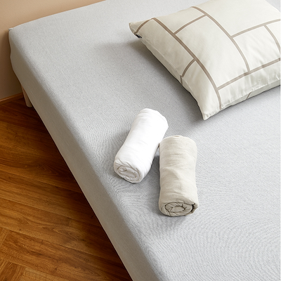 Nordisk Tekstil jersey boxlagen grå 90x200x30 cm
