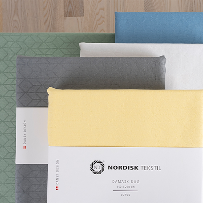 Nordisk Tekstil dug 140x270 cm lotus blå