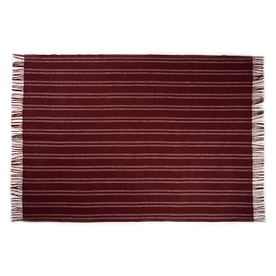 Arctic Asgård uldplaid vinrød 130x200 cm