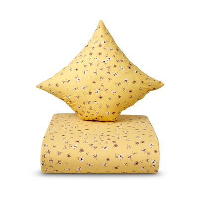 Nordisk Tekstil Garden Flower sengetøj gul 140x220 cm