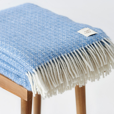 Arctic Anda uld plaid lyseblå 130x180 cm