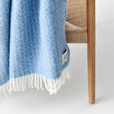 Arctic Anda uld plaid lyseblå 130x180 cm
