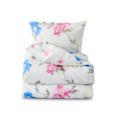 Nordisk Tekstil Maize sengetøj blå/rosa 140x220 cm