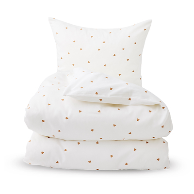 Nordisk Tekstil Heart sengetøj beige 140x220 cm