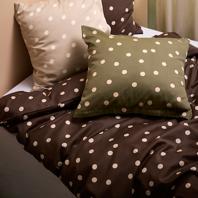 Nordisk Tekstil Dots Sprinkle sengetøj grøn 140x220 cm