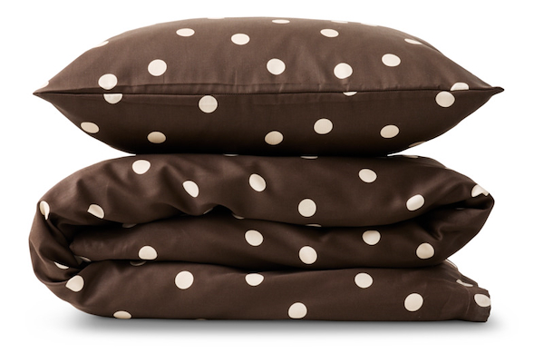 Nordisk Tekstil Dots Sprinkle sengetøj brun 140x220 cm