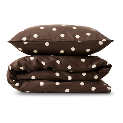 Nordisk Tekstil Dots Sprinkle sengetøj brun 140x220 cm