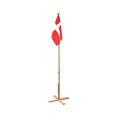 Haahr&Co. gulvflag i bøg med Dannebrog H 170 cm