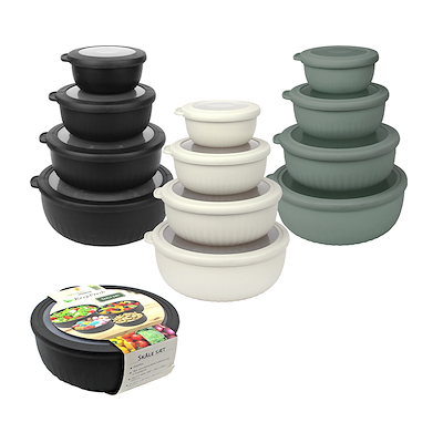 Haahr&Co. skålesæt plast 4 stk. i assorterede farver