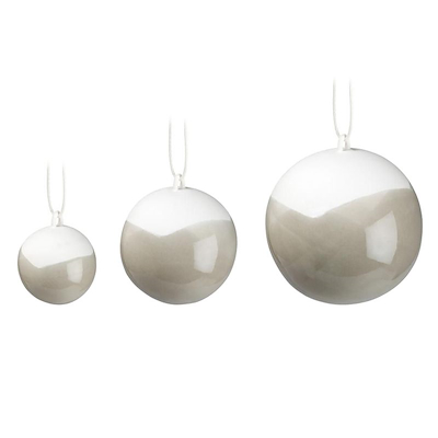 Kähler Nobili dekorationskugler grå