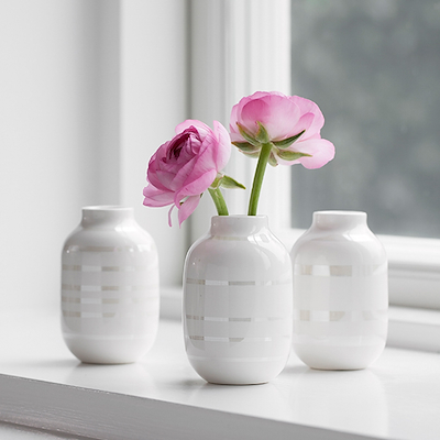 Kähler Omaggio vase perlemor mini 3 pak