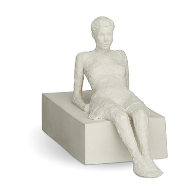 Kähler Character Den Opmærksomme skulptur hvid 13 cm