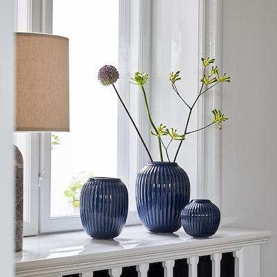Kähler Hammershøi vase indigo blå 20 cm